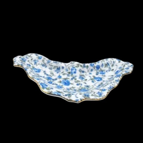 Antique Vintage Royal Crown Avon Chintz 55/1209 Bone Dish Trinket Dish - Picture 4 of 9